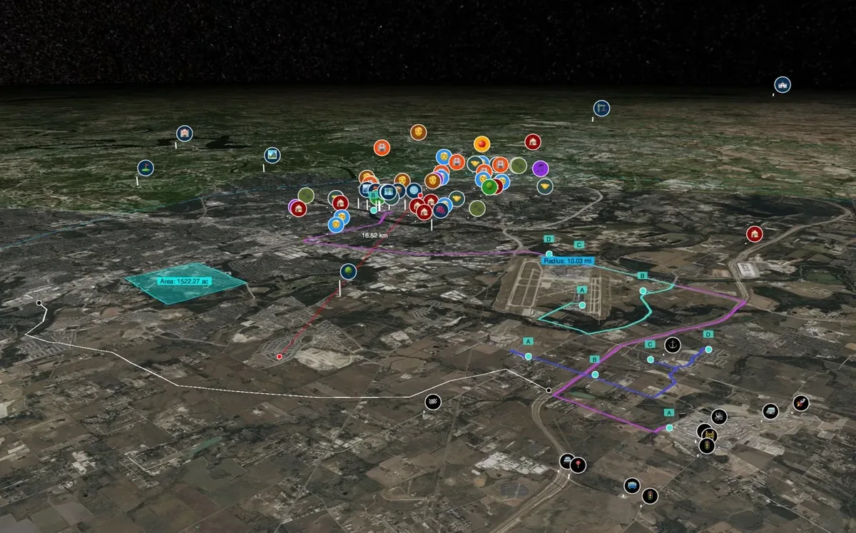 Business lead mapping with territory boundaries